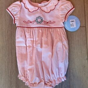 Little English Light Pink Baby Christmas Outfit (NWT)